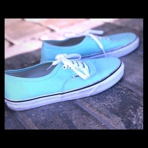 Vans - Lace Up, Teal Surfer Shoes!